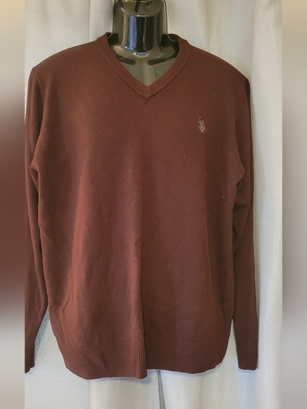 Polo by Ralph Lauren Men's V-Neck Sweater — Deep Wine